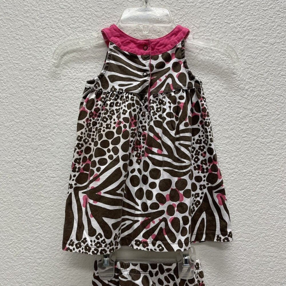 Carter’s Girls Size 24 Months Brown Pink Animal Cheetah Sleeveless 2pc - Picture 6 of 7